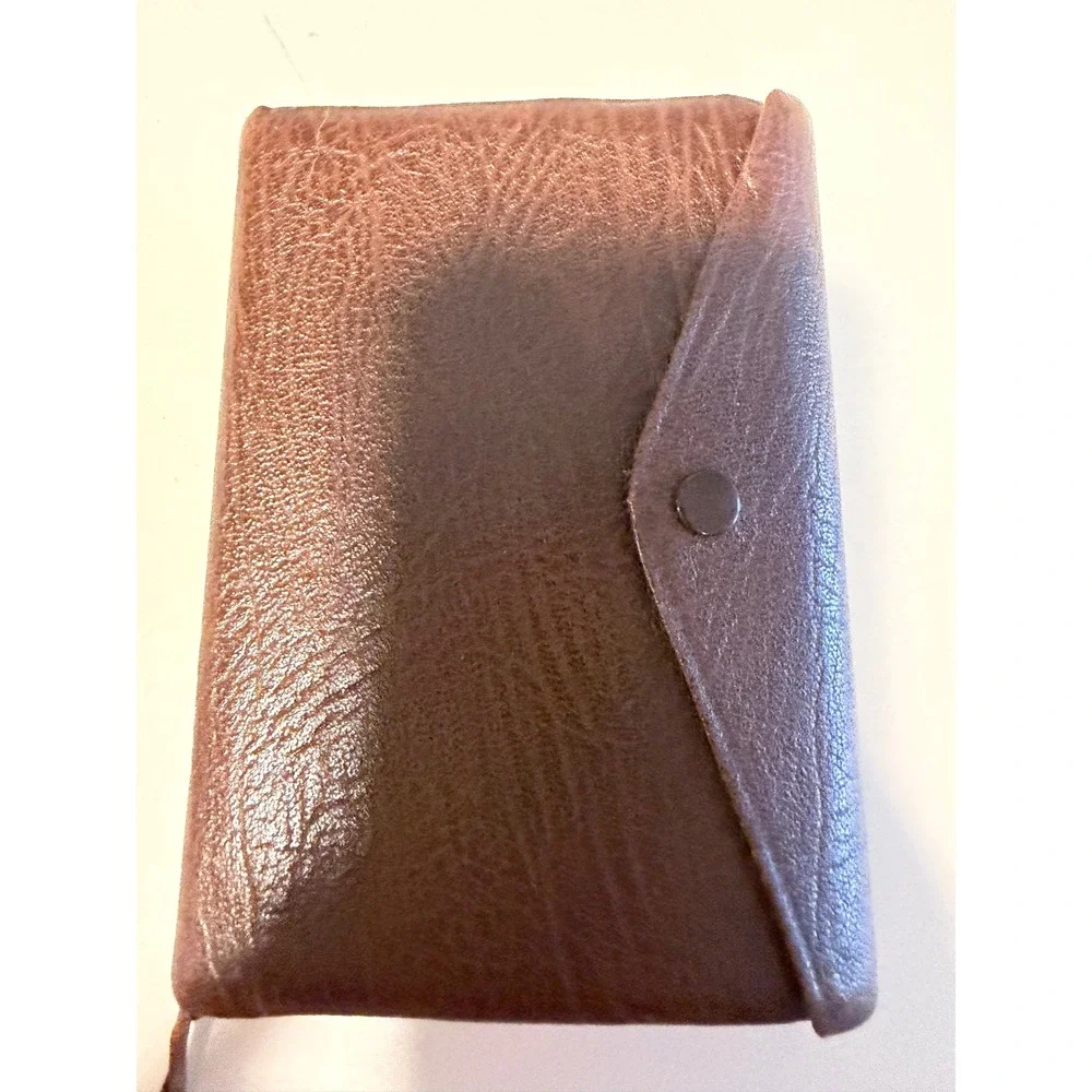 Vintage Cambridge Holy Bible Concordance Brown Leather Snap Cover Gilt Edges